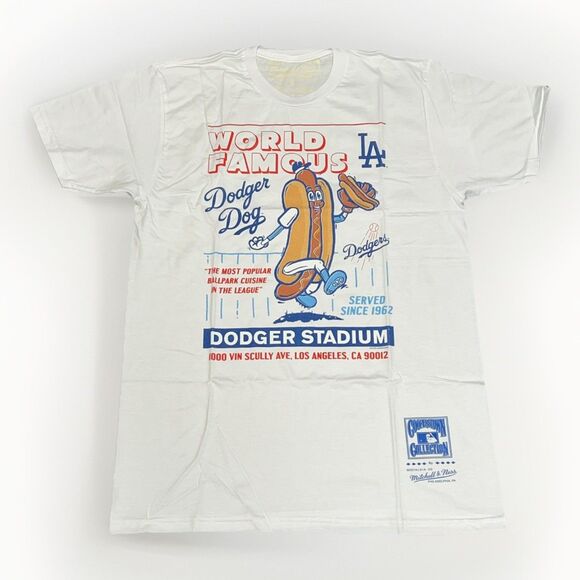 LA Dodgers Mitchell & Ness Dodger Stadium Dodger Dog T-Shirt Men’s Medium - Picture 1 of 7